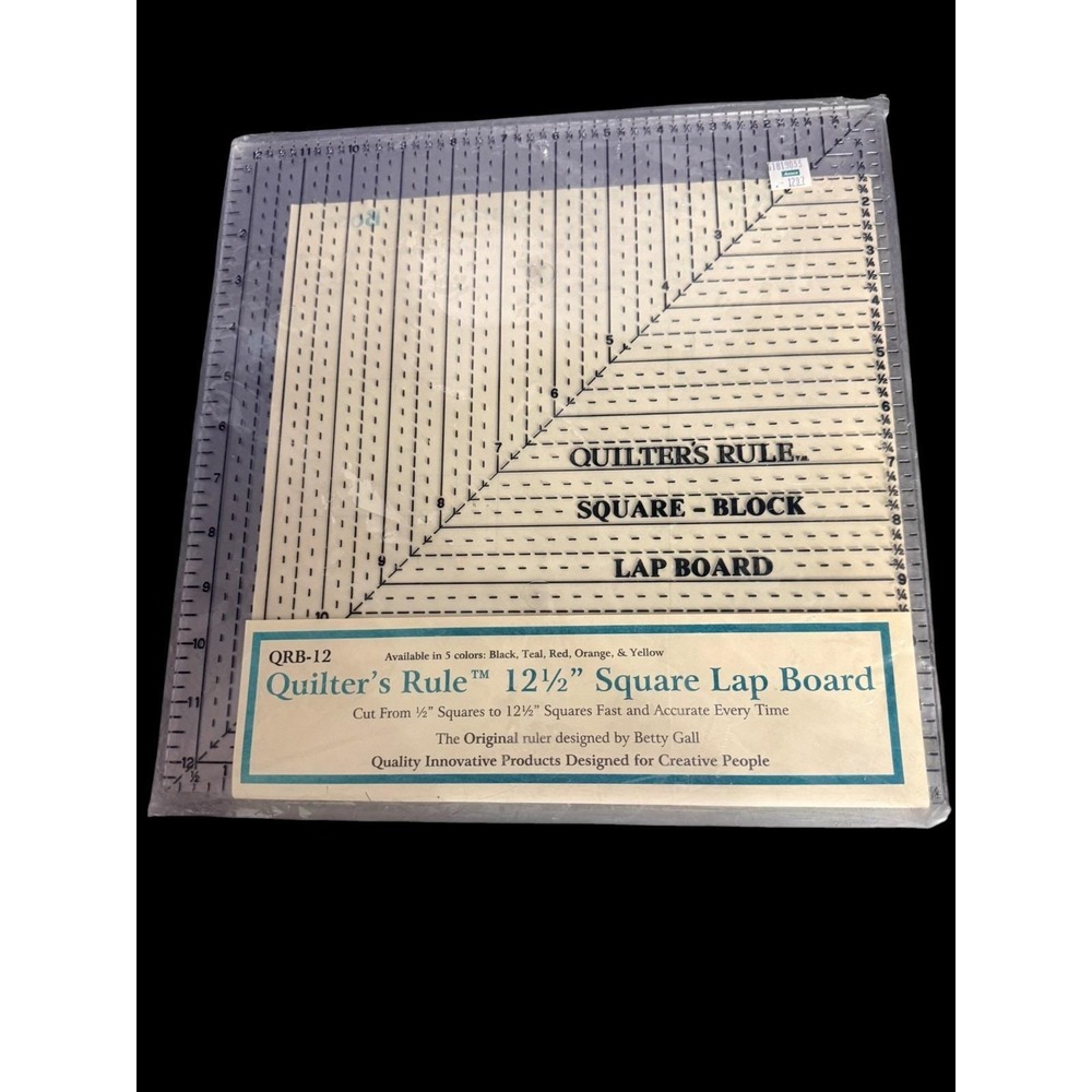 Betty Gall  Quilter's Rule Square -block Lap Board 12"X12" QRB-12 new sealed